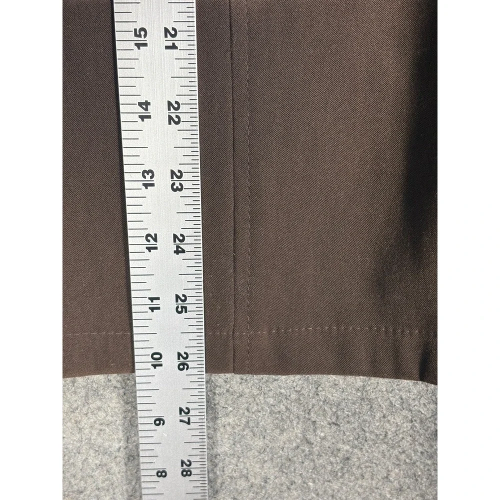 Talbots Womens Large Brown Faux Suede‎ Stretch Button Front Vest Lined Pocket L
